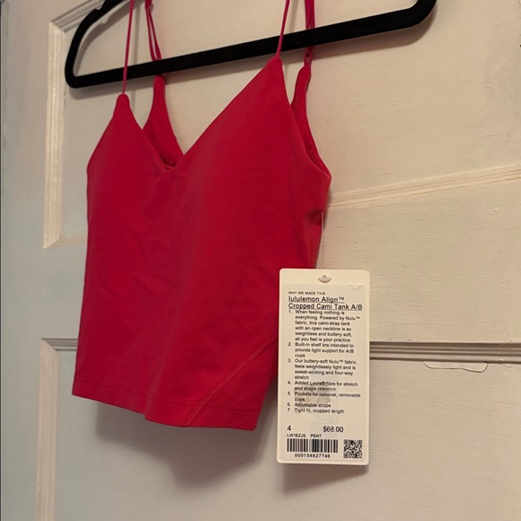 Lululemon Align Cropped Cami Tank A/B Size 4 Passionate 🌺 - Picture 3 of 6